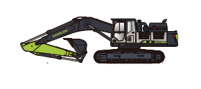FUEL-POWERED EXCAVATOR